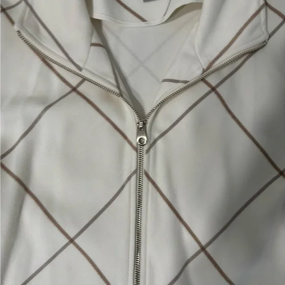 Chico's Cream and Brown Utility Jacket - Picture 3 of 7
